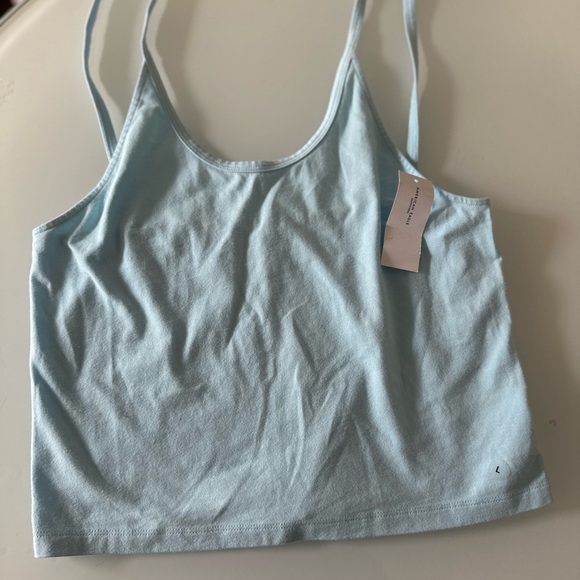 American Eagle Outfitters Blue Fitted Crop Camisole - Picture 1 of 2